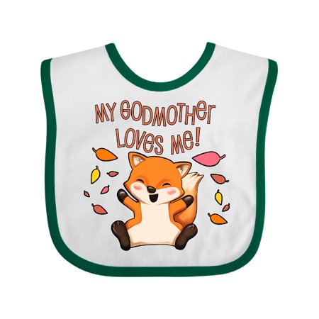 

Inktastic My Godmother Loves Me!- Cute Baby Fox Gift Baby Boy or Baby Girl Bib