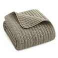 thumbnail image 2 of Levtex Home - Loden - Throw - Textured Waffle - Taupe - Throw (50x60in.) - Cotton, 2 of 5