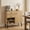 Natural, variant on Costway 1/2 PCS 31" Sideboard Credenza Buffet Cabinet with Storage & 2 Open Compartments White