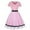 Pink, variant on Women Dresses 1950s Vintage Polka Dot Evening Dress V Neck Short Sleeves Wedding Cocktail A Line Midi Party Dress Gown