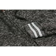 thumbnail image 3 of 9 Crowns Men's Speckled Varsity Stripe Hoodie Jacket Pant Tracksuit Set (Medium, Dark Grey), 3 of 5