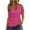 Hot Pink, variant on fatyb Cold Shoulder Tops for Women Short Sleeve Eyelet Shirts V Neck Hollow out Casual Blouses Summer
