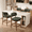 Green, variant on Hawsaiy Counter Height Bar Stools Set of 4, Mid Century Modern Boucle Barstools with Solid Wood Frame, Upholstered Kitchen Island Stools with Backrest & Footrest, Green