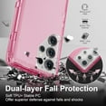 thumbnail image 4 of For Samsung Galaxy S25 Ultra Case, Heavy Duty Shockproof Protection Phone Cases, Anti-Drop, Dual Layer Transparent Protective Cover Compatible with Samsung Galaxy S25 Ultra 6.9 inch, Crystal Pink, 4 of 6