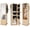 wood, variant on UZUGUL 360° Jewelry Armoire with Full Length Mirror, Jewelry Cabinet with Standing Coat Rack, 4-Tier Shelves and Velvet Lining,Gift for Women, White