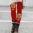 thumbnail image 4 of Zhanying Leggings de Sapin de Noël 3x Collants Confortables Résistants aux Plis à Rayures Noires et Rouges Grande Taille Rouge G, 4 of 5