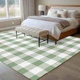 thumbnail image 5 of Sage Green Plaid Area&nbsp;Rug 6x9ft Sage Green Gradient Non-Slip&nbsp;Washable Square&nbsp;Rugs Soft Felt Indoor Floor Mat for Bedroom Kitchen Living Room Bathroom, 5 of 9