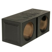QPower QBOMB8V Dual 8 Inch Vented Port Subwoofer Sub Box with Bedliner Spray