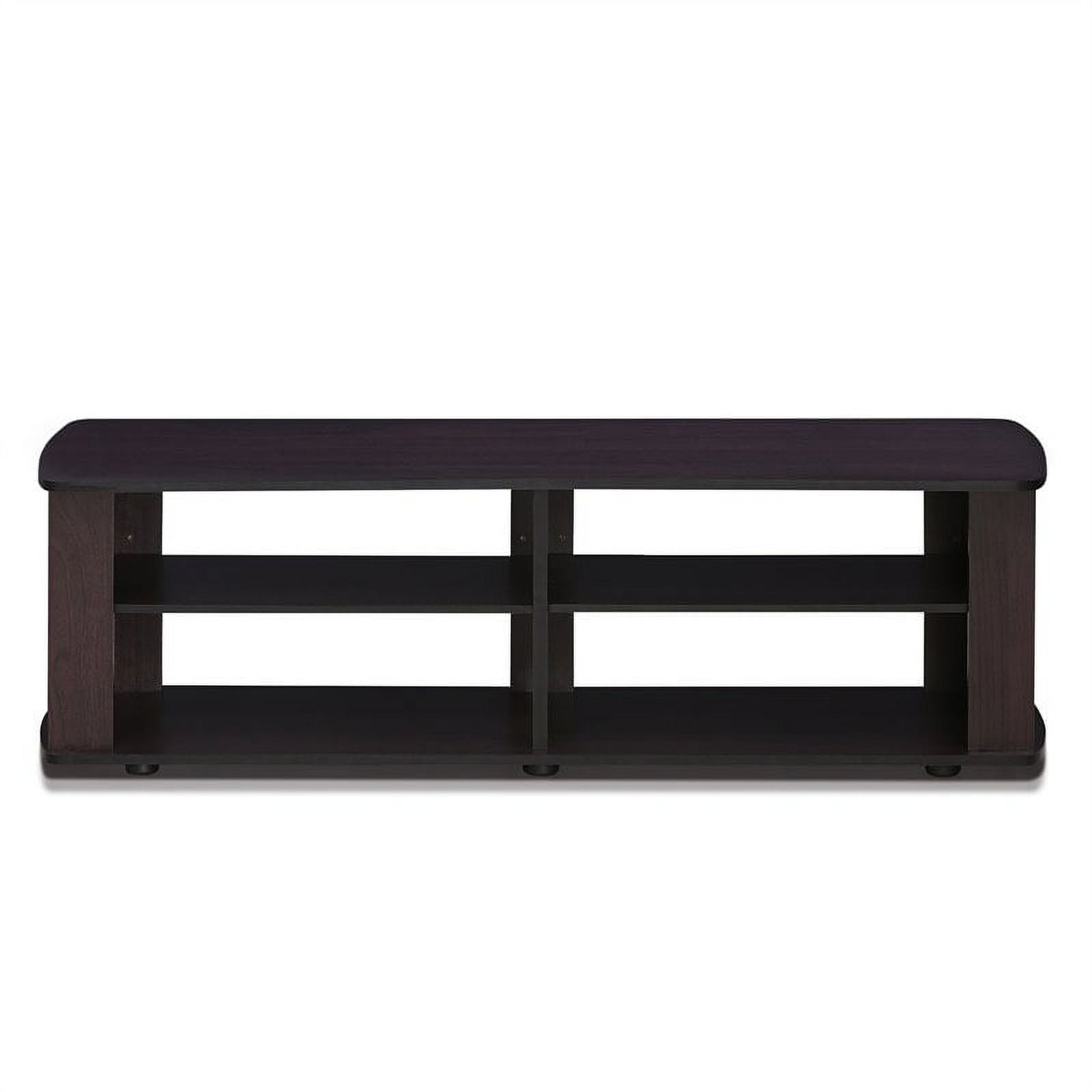 Furinno 11191DWN THE Entertainment Center TV Stand, Dark Walnut