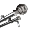 thumbnail image 4 of Domovina Seeta 1" Double Curtain Rod-Color:Satin Nickel,Size:160-240", 4 of 5