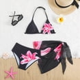 thumbnail image 5 of UAYOTSE Girl's 3 Piece Cute Triangle Bikini Swimsuit with Beach Cover Up,Sizes 7-8 Years, 5 of 9
