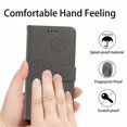 thumbnail image 4 of PU Leather Wallet Case for iPhone 17e 6.1", Daisy Embossed Flip Folio Cover with Card Slots, Magnetic Closure Phone Case,Grey,For iPhone 17e, 4 of 6