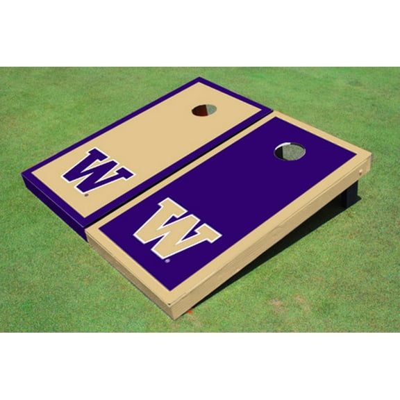 University Of Washington "W" Alternating Border Cornhole Boards