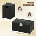 thumbnail image 3 of Gymax Set Of 2 Outdoor Rattan Fire Table Set w/ Tank Cover Tempered Glass Tabletop Black, 3 of 6