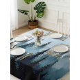 thumbnail image 3 of Forest Turquoise Suqare Tablecloth - 60 x 60 Inch, Retro Trees Silhouette Landscape Waterproof & StainResistant Tablecloth, Washable Oil-proof Table Cover for Dining/Party/Wedding/Camping/Buffet, 3 of 9