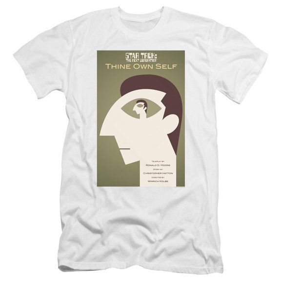 Star Trek Tng Season 7 Episode 16 Premium Canvas Adult Slim Fit 30/1 T-Shirt White