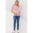 thumbnail image 5 of LA CLEF SOLID BUBBLE SLEEVE TOP, 5 of 5