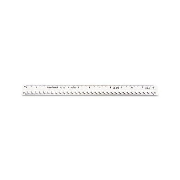 Triangular Scale Plastic, 12", Architectural, White