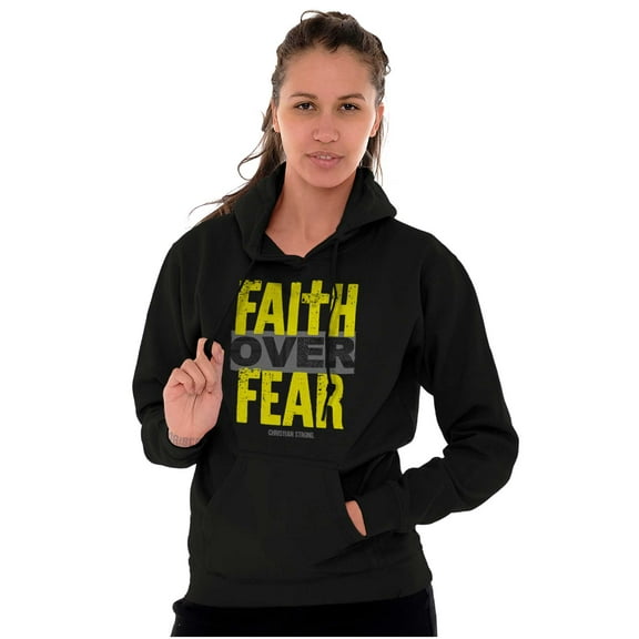 Christian Religion Faith Over Fear Hoodie Sweatshirt Women Men Brisco Brands S