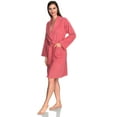thumbnail image 3 of TowelSelections Women's Robe, Turkish Cotton Short Terry Bathrobe X-Small Sun Kissed Coral, 3 of 5