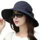 thumbnail image 1 of Comhats Sombrero plegable de algodón para el sol para mujer, protección UV, ala ancha, playa, jardinería, viajes, 54-64CM, 1 of 1