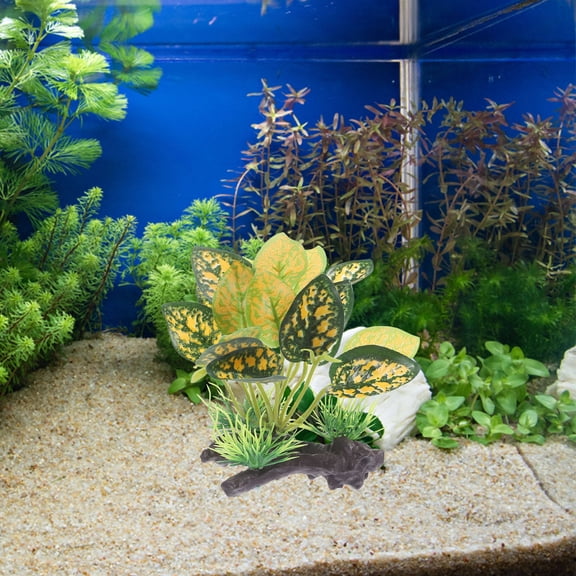 OUNONA Multi-Color Plastic Aquarium Plants for Realistic Natural Decoration and Fish Landscaping