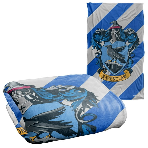 Harry Potter Stripe Ravenclaw Crest Silky Touch Super Soft Throw Blanket 36" x 58"