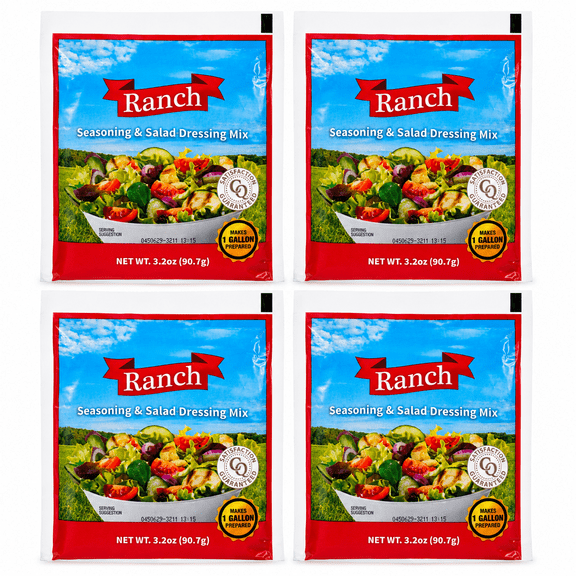 Ranch Seasoning & Salad Dressing Mix, 4 Pack, Makes 4 Gallons