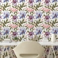 thumbnail image 2 of Ambesonne Floral Peel & Stick Wallpaper for Home, Pattern of Iris Flowers Art, 13"x72", Sage Green and Multicolor, 2 of 5