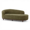thumbnail image 3 of Christopher Knight Home Modern Boucle Chaise Lounge Sofa with 3 Seats, Solid Wood Frame, Green, 3 of 9