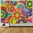 thumbnail image 2 of Tapiz de pared con diseño de mandala geométrico colorido, 150 x 150 cm, microtela, 2 of 2