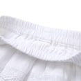 thumbnail image 6 of NIPAXO Girls Tiered Skirt Lace Trim Elastic Waist Polka Dot Mesh Casual A-Line Summer White Skirt for Kids and Toddlers,White (4-5Y ), 6 of 6