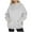 Gray, variant on Oversized Hoodies for Women, Titcea Solid Color Pullover Sweatshirt with Pocket, Loose Comfy Holiday Casual Sweater Hoodie