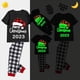 thumbnail image 4 of Pijama navideño a juego para toda la familia, conjunto de ropa de dormir con gorro navideño brillante, color negro, 2023, 4 of 4