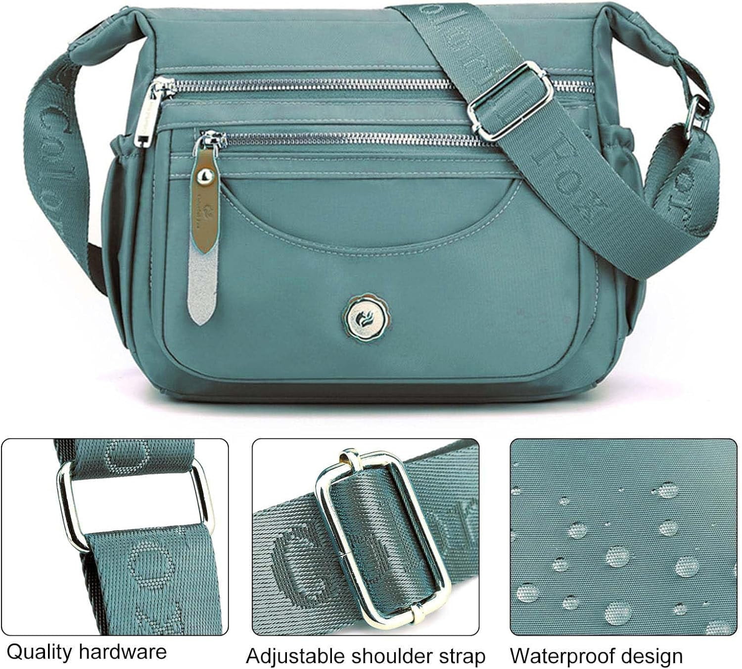 Crossbody Bags for Women Multi-Pockets Shoulder Bag Purses Waterproof Travel Satchel