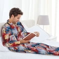thumbnail image 6 of Goofa Hawaiian Style for 2-piece Loungewear Set Men’s Sleepwear Set Soft PJs Cozy loungewear Comfy Sleep Set Winter Pajamas-Small, 6 of 7