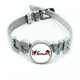 thumbnail image 1 of Me encanta la palabra alemana bandera amor corazón ilustración Pulsera pulsera pulsera de cristal amor pulsera ajustable, 1 of 2