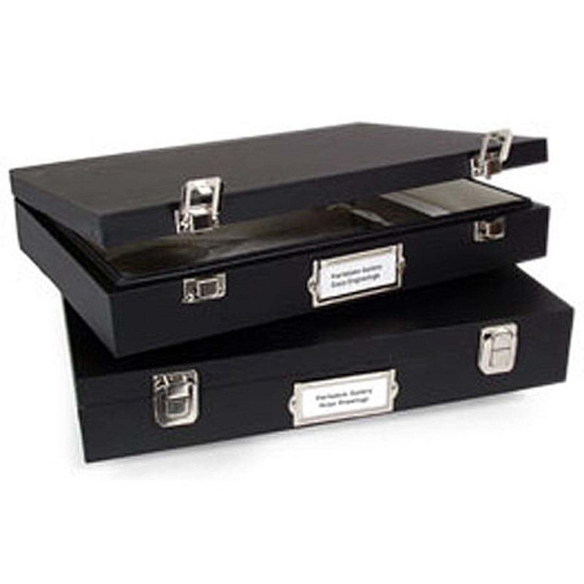 Archival Methods Museum Case 30.5x40.5x2.5" Deep, Black Buckram with White Lining
