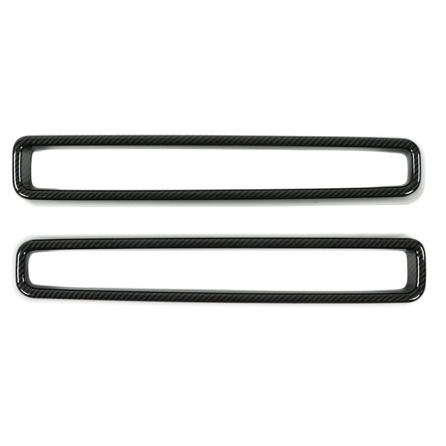 Embellecedor de la cubierta de la parrilla delantera Jadeshay 2 piezas ABS para Dodge Challenger 2015-2021