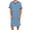 Blue, variant on Mens Shirts Casual Stylish,Men's Nightshirt Nightwear Comfy Big&Tall Short Sleeve Henley Sleep Shirt