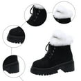 thumbnail image 5 of CAICJ98 Winter Boots for Women Casual Ankle Boots Flat with Cotton Short Boots Walking Cotton Shoes Snow Boots for Women (Black,Size 6.5), 5 of 9