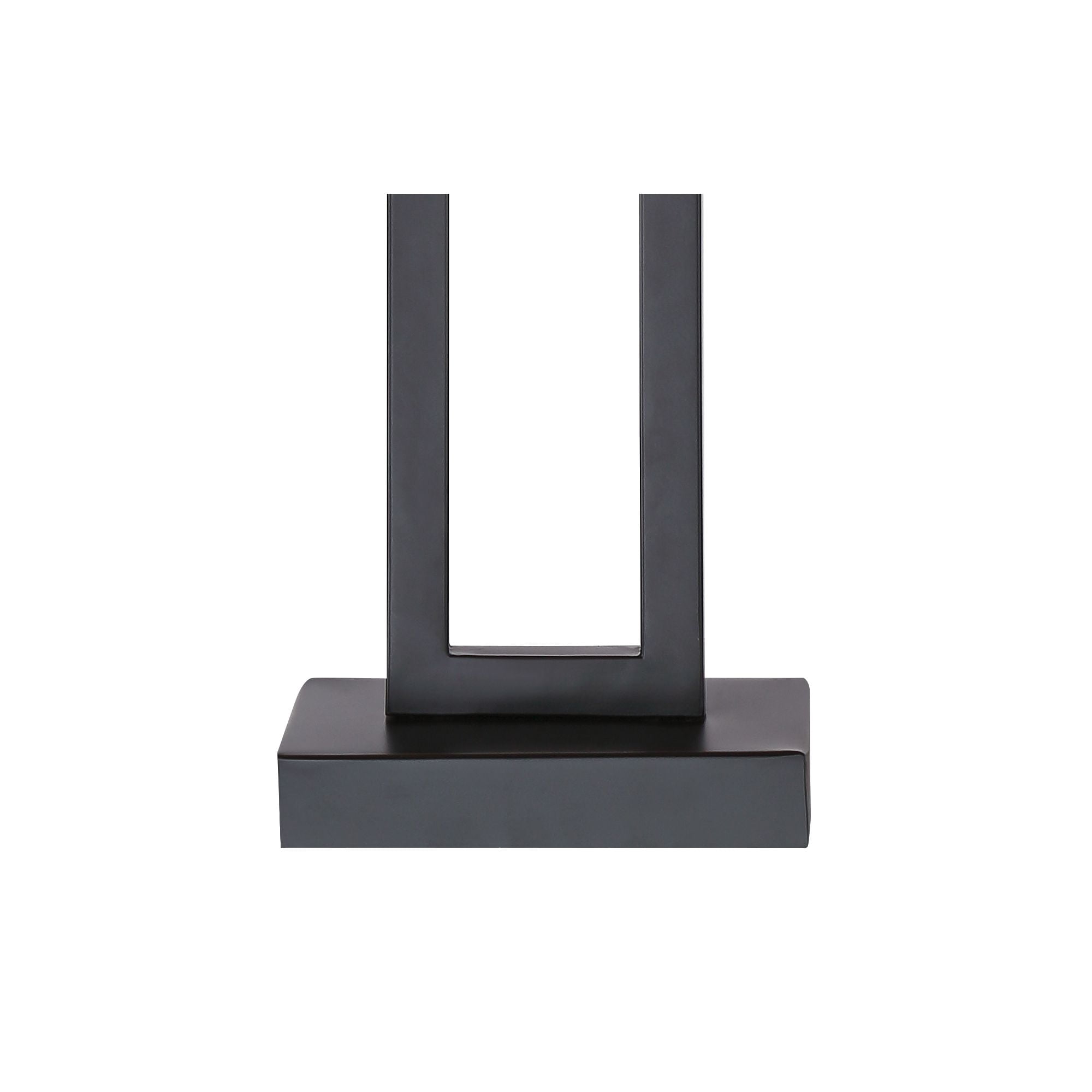360 Lighting Aston 26" High Open Rectangle Modern Table Lamp Black Finish Metal Single Off-White Shade Living Room Bedroom Bedside