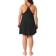 thumbnail image 3 of Noche de mujer plus size Agnes Orinda, vestido de dormir sin mangas, tirantes espagueti, escote en V, espalda nadadora, chemise, vestido de noche 1X negro, 3 of 6