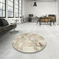 thumbnail image 4 of Ahgly Company Machine Washable Indoor Rectangle Contemporary Light French Beige Brown Area Rugs, 2' x 4', 4 of 7