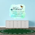 thumbnail image 3 of QUOTES - Christ Lettering Art Home Living Room Vinyl Wall Decoration Sticker Religious Quotes Multicolored Butterflies Background Design Removable Bedroom Wall Decal 30" x 27", 3 of 5