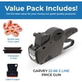 thumbnail image 3 of Perco Garvey 22-66 2 Line Price Gun with 90,000 Fluorescent Red Price Marking Labels Value Pack, 3 of 6