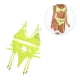 thumbnail image 2 of Conjunto de ropa interior de encaje de 3 piezas para mujer Encantador sujetador Panty Liguero, verde fluorescente, M Inevent XX000052-16, 2 of 7