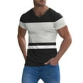 thumbnail image 3 of BOBOGOJP T-Shirts pour Hommes Col Rond en Coton Imprimé Mode Urbaine Décontracté (Noir,TTG), 3 of 5