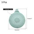 thumbnail image 2 of Uxcell 3packs Shower Drain Hair Catcher Round Drain Strainers for Shower, Lake Blue, 2 of 5