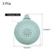 thumbnail image 2 of Uxcell 3packs Shower Drain Hair Catcher Round Drain Strainers for Shower, Lake Blue, 2 of 5